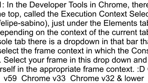 Debugging iframes with Chrome developer tools