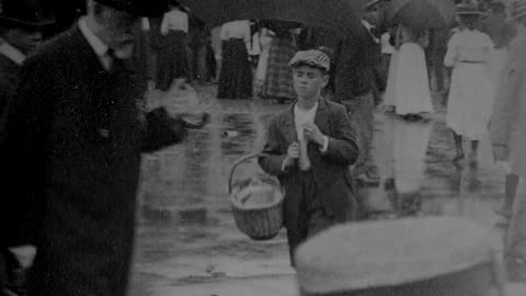 President McKinley's Funeral Cortege At Washington, D.C. (1901 Original Black & White Film)