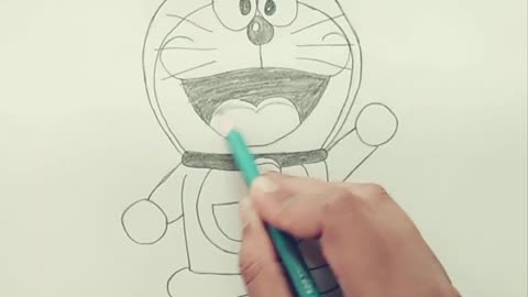 Arts & Craft Doraemon Pic Pencil Drawing Easy