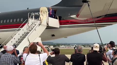 Trump arrives in Wisconsin 🇺🇸!