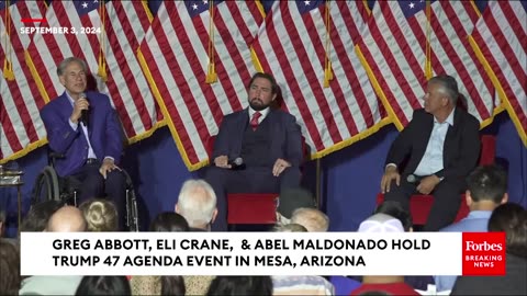 Trump 47 Agenda Event: Greg Abbott, Eli Crane Hold Town Hall Event In Mesa, Arizona