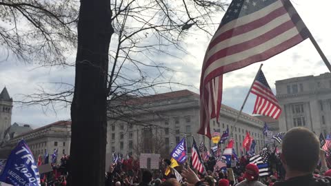 Trump Flies Over #StopTheSteal DC March During National Anthem