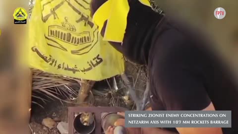 (EN) Al-Aqsa Martyrs Brigades (Fatah) 107mm and mortars on enemy, Aug 24, 2024.