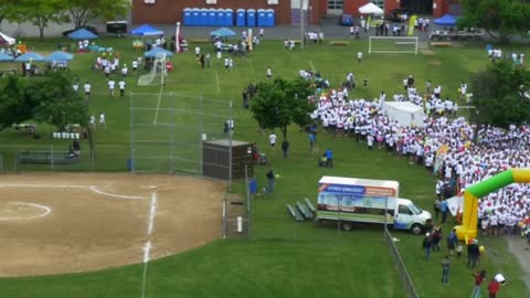 Rogue drone crashes into public event