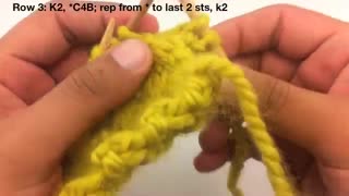 How to Knit the Woven Cable Knitting Stitch Pattern | English Style