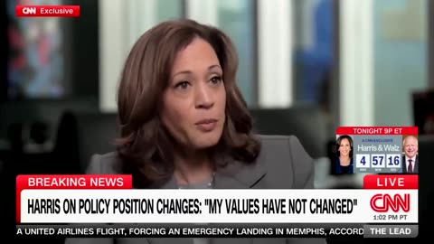 Bumblehead Kamala Blurts Out Word Salad Nonsense in CNN Safe Zone Interview08/30/2024