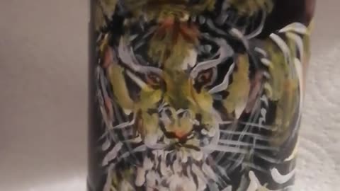 Quick Short Video: A Hand painted glass jar/bottle