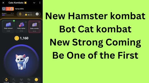 New Hamster kombat Bot Cat kombat New Strong Coming Be One of the First