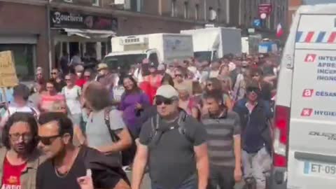 Paris, France: More Scenes From Massive Vaccine Passport Protests Sept. 4, 2021