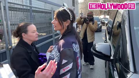 Mia Khalifa Is Mobbed By Fans & Paparazzi While Leaving The Off-White Show During Paris Fashion Week