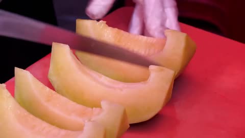 Amazing cutting fruit skill - MELON