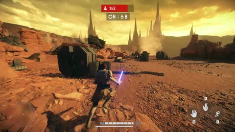 SWBF2 2017: Arcade Onslaught Obi Wan Kenobi Geonosis Gameplay