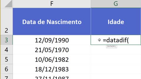 Calculating age simply in excel