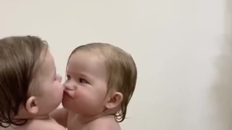 Twins Kiss Living Mirror