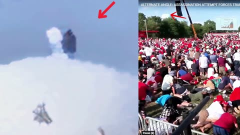 Side-by-side: ENHANCED Shooter on Watertower, RSBN Source Footage -MAGA Mafia