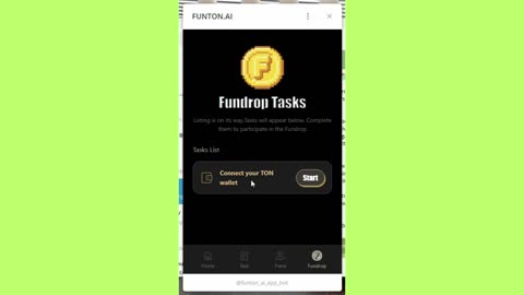 new mining mini app telegram FUNTON.AI