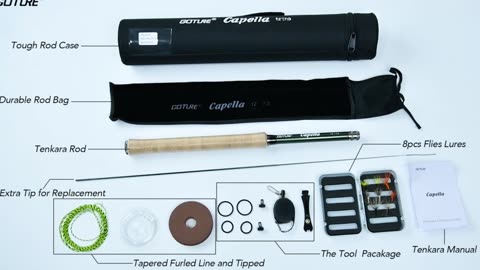 Goture 12FT Classical Tenkara Fly Fishing Rod Combo Super Light Portable IM8 Carbon Fiber Trout