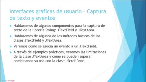 Java parte 25. Interfaces gráficas de usuario (parte 7). Captura de texto y eventos.