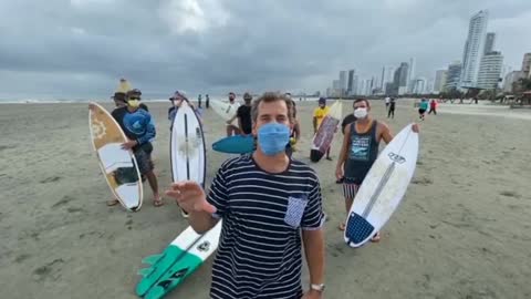 Deportistas de surf