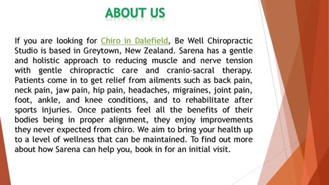 If you are looking for Chiro in Dalefield