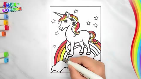 How To Color Unicorn Color Pages For Childrens. Enjoy!