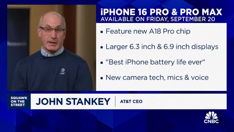 Apple upgrades will be meaningful but not super cycle, says AT&T CEO John Stankey