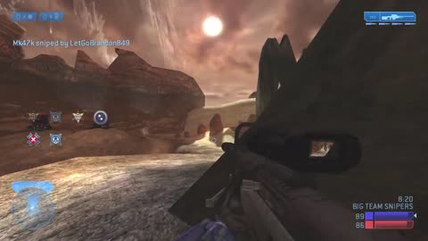 Halo 2 Classic Big Team - Big Team Snipers on Burial Mounds Multiplayer Gameplay