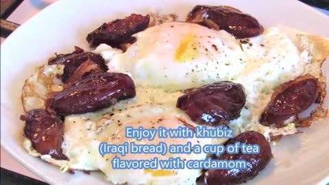 Dates with Eggs Delicious Iraqi Traditional Breakfast _ #Recipe443CFF