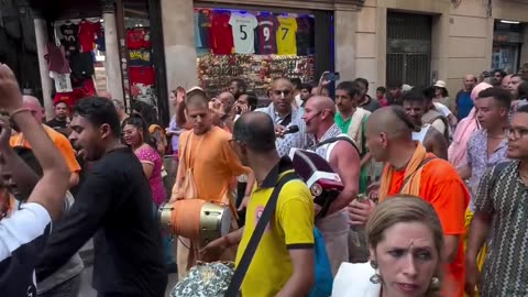 Jagannath Ratha Yatra festival in Barcelona, Spain July 2024