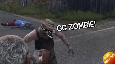 Zombies are Really Handy Sometimes in DayZ PVP Gameplay Clip