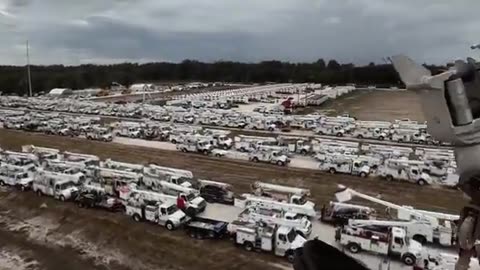 Lineman staging in Florida | Hurricane Helene