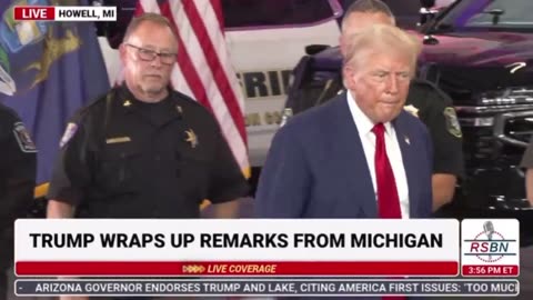 A reporter just asked Trump why he came to a town "linked to white supremacy"