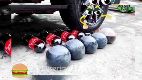 Car tyre crushing video funny video