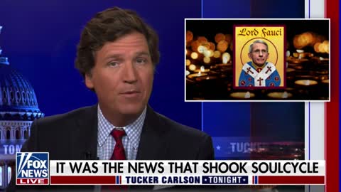 Tucker Carlson jokes about what must have followed the announcement that Fauci is retiring