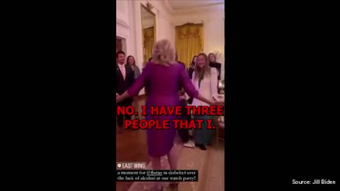 WATCH: Jill Biden in Disbelief When No "ALCOHOL" Brought for White House SOTU Watch Party