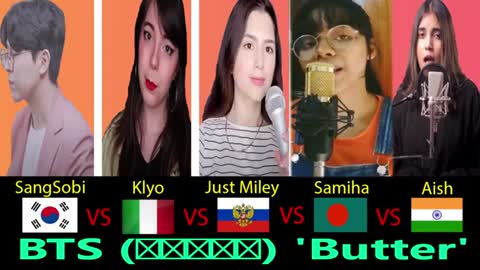 BTS (방탄소년단) 'Butter' Battle by-SangSobi, Klyo, Just Miley, Samiha and aish #bts#Butter