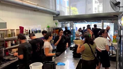 Beirut soup kitchen packs meals for those displaced by war