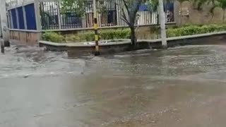 Trancones por lluvias en Cartagena