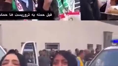 Two female Hamas terrorists waving guns. Video 2 (BOTTOM) :