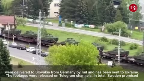 CV-90 armored combat vehicles sent by Sweden to Ukraine have left Slovakia for Ukraine