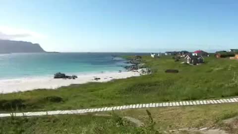 Lovely Norway Fjord beach