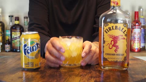 Fireball & Pineapple Fanta Soda