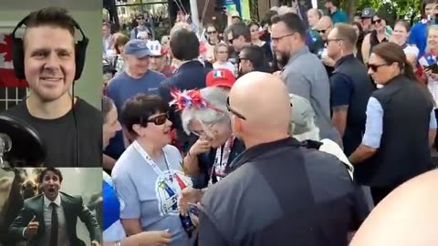 Trudeau HECKLER gets SURROUNDED By RCMP GOONS