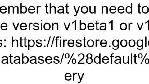 firebase Firestore REST API starting query