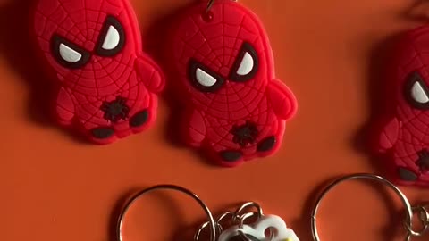 Key Pendant - Spider man riding motorcycle