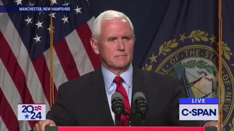 Former VP "Mike Pence" at the New Hampshire GOP Dinner.