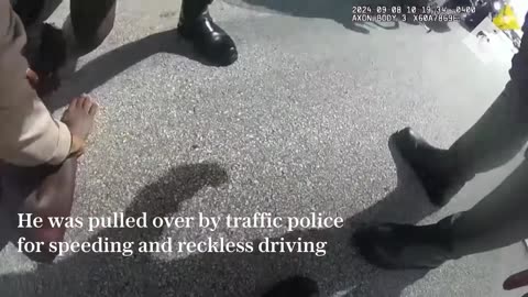 Moment NFL star Tyreek Hill dragged to ground by police