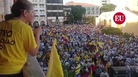 Recorrido de la marcha contra Petro