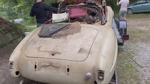 First Wash in 60 Years ABANDONED in Basement Mercedes 190SL Car Detailing Restoration720p