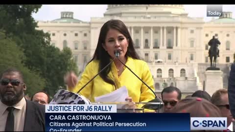 Cara Castronuova at the Capitol- Justice 4 J6 Rally on September 18th, 2021